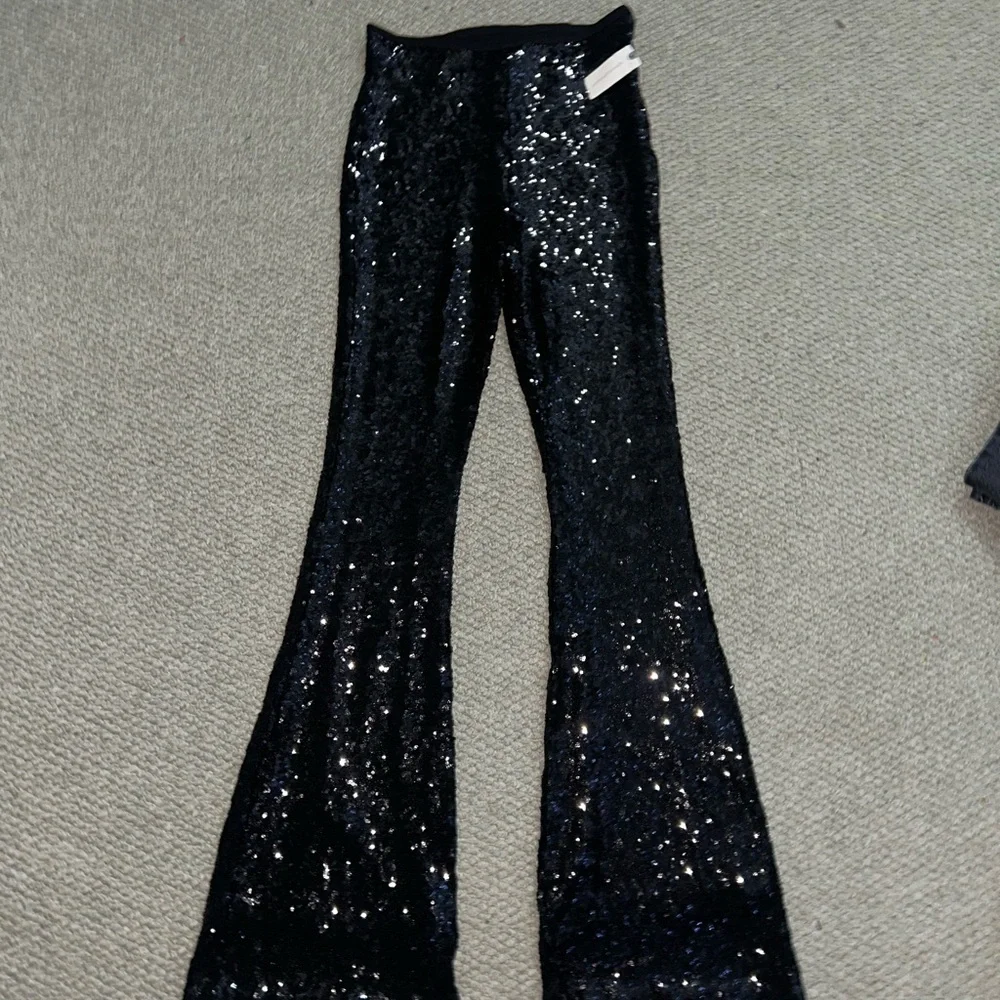 Anthropologie sequin flare pants - Picture 1 of 3